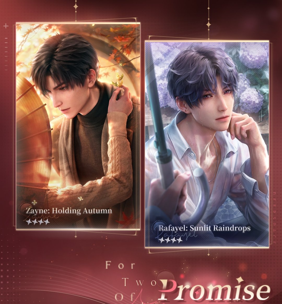 ruxicassiopeia's tweet image. ˗ˏˋ ★ SECRET PROMISE GA ★ˎˊ˗

2x secret promise for 2 person

Rules:
- Follow + ♡ + ↻ to participate
- For either Zayne or Rafayel main
- You never unlock/buy the promise yet for this season

GA ends on Nov 28th, 1 pm (UTC+4)

🍀GOOD LUCK🍀