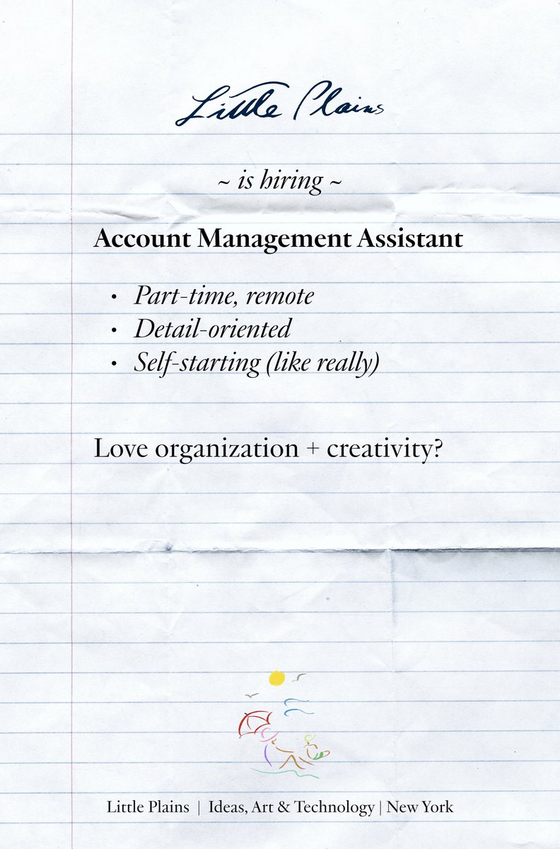 Had to make some ‘we’re hiring’ visuals for <a href="/littleplainsxo/">Little Plains</a> IG stories. Came out fun. 📝 

Also, we’re hiring: docs.google.com/forms/d/e/1FAI…