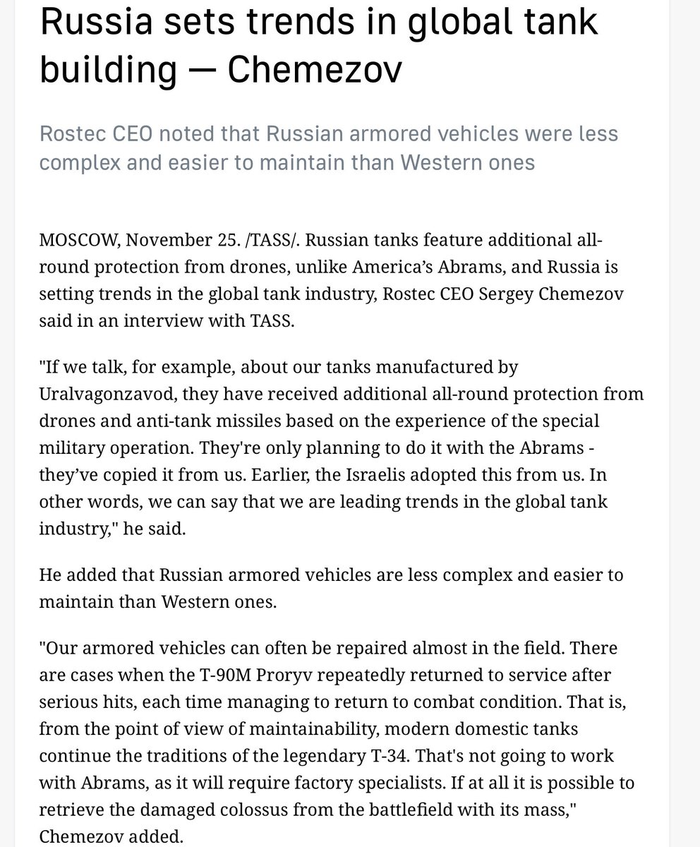 arnlun's tweet image. TASS explain why Russian Tanks are so good. Remember that they have lost 11368 tanks so far in their war against Ukraine.