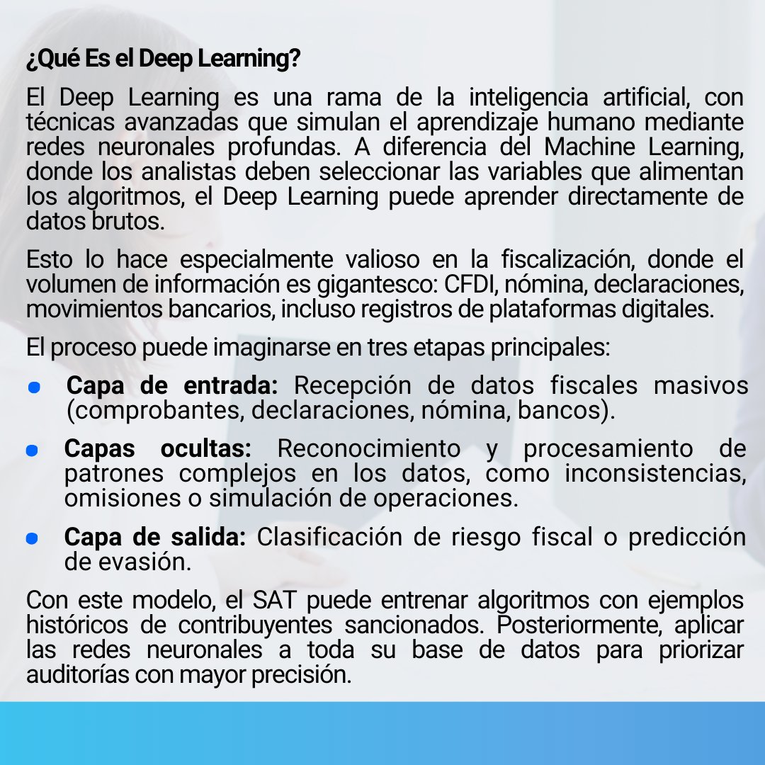DSOFT_MX's tweet image. Deep Learning en la Fiscalización

Conoce qué es el #DeepLearning y su uso en la #fiscalización.

✅ iFISCO, la nueva #herramienta de #dSoft. Prueba el modelo en su fase experimental y compártenos tu experiencia👇
usuarios.ifisco.mx/Ingresar

#inteligenciaartificial #ia #bigdata #SAT