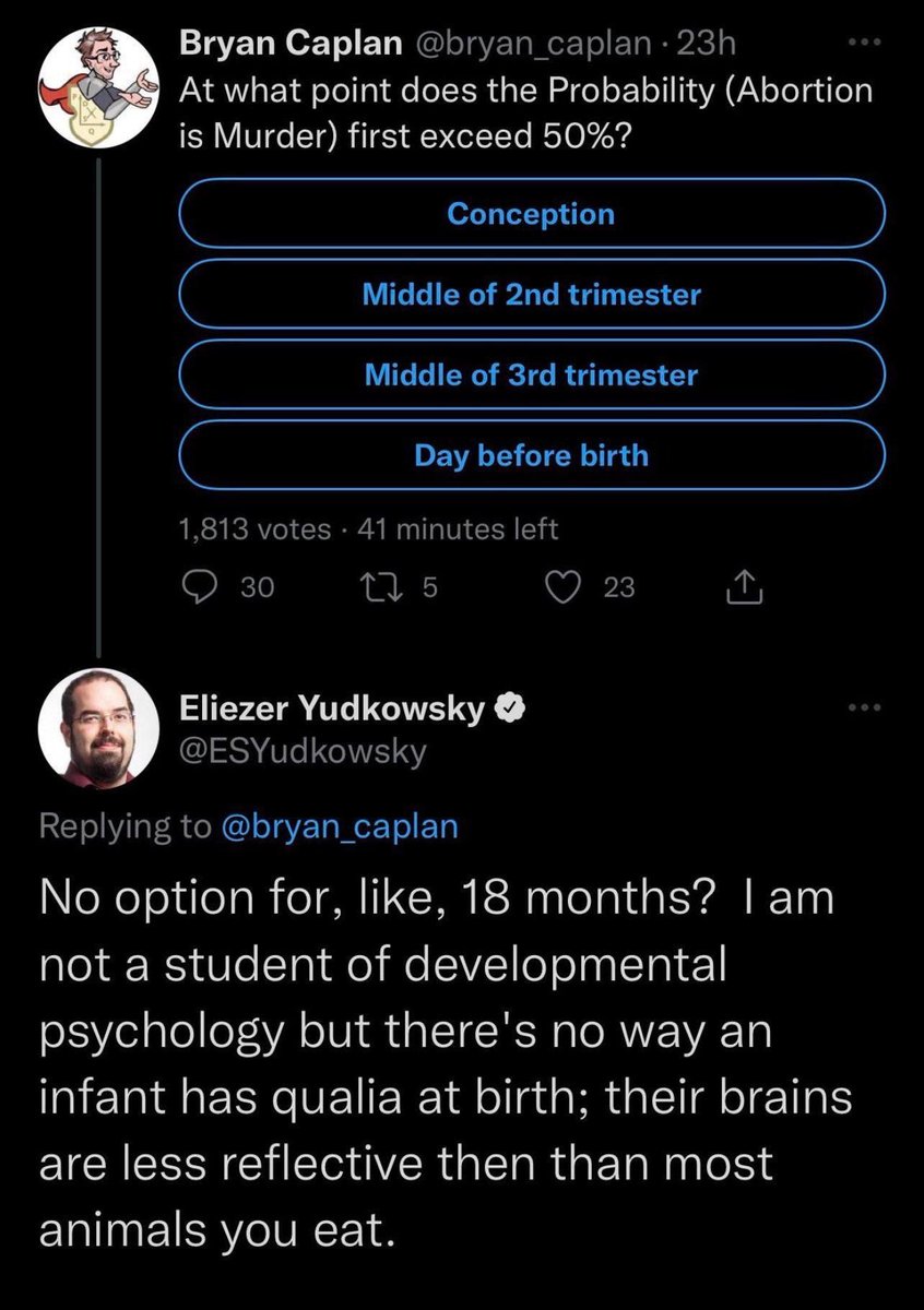 Andercot's tweet image. Does the leading voice in AI Doomerism have no real theory of mind?