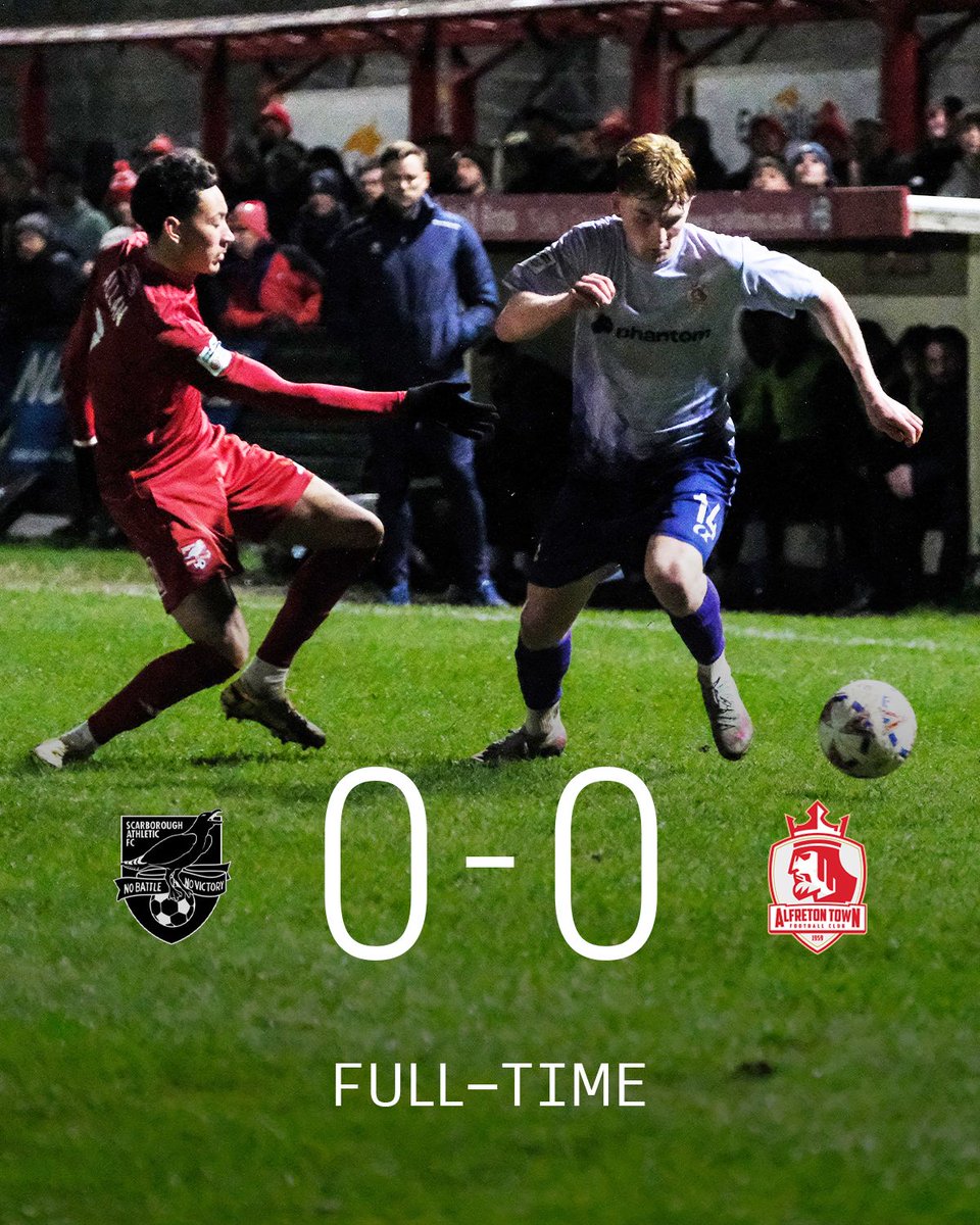 AlfretonTownFC's tweet image. FULL TIME: @safc 0-0 @AlfretonTownFC 

A precious clean sheet on the road for the Reds yields a share of the points with Scarborough. 

Alfreton enjoyed the better of the second half but couldn&apos;t find a breakthrough. McCann struck the woodwork in the first half and forced a smart…