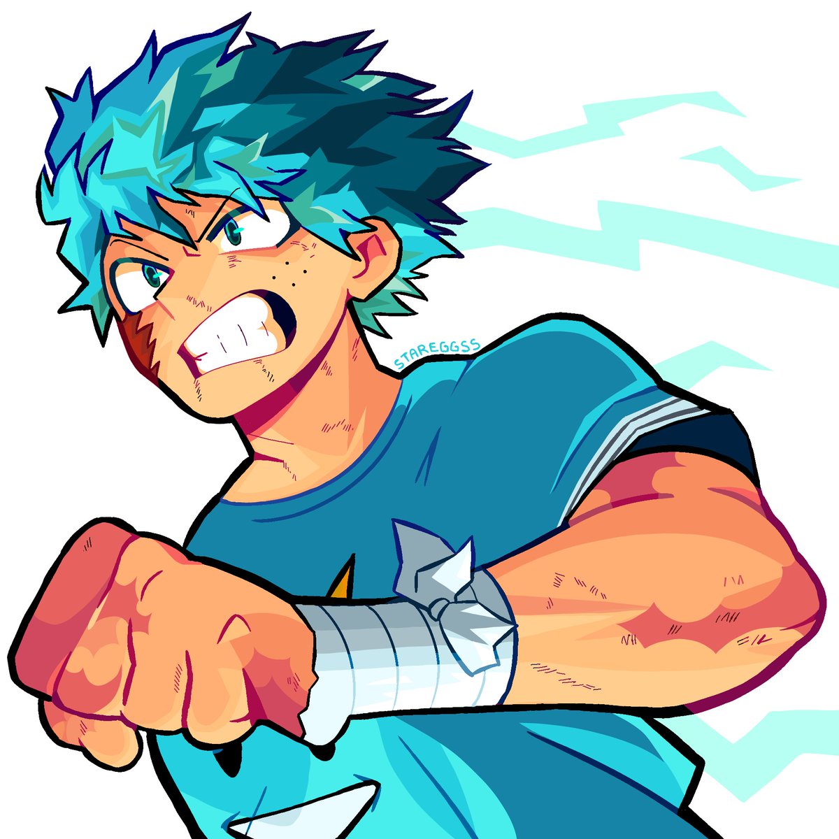 stareggcat's tweet photo. You can do it, HERO ! #myheroacademia #deku #mhadeku #animefanart https://t.co/P4dFiBvACb