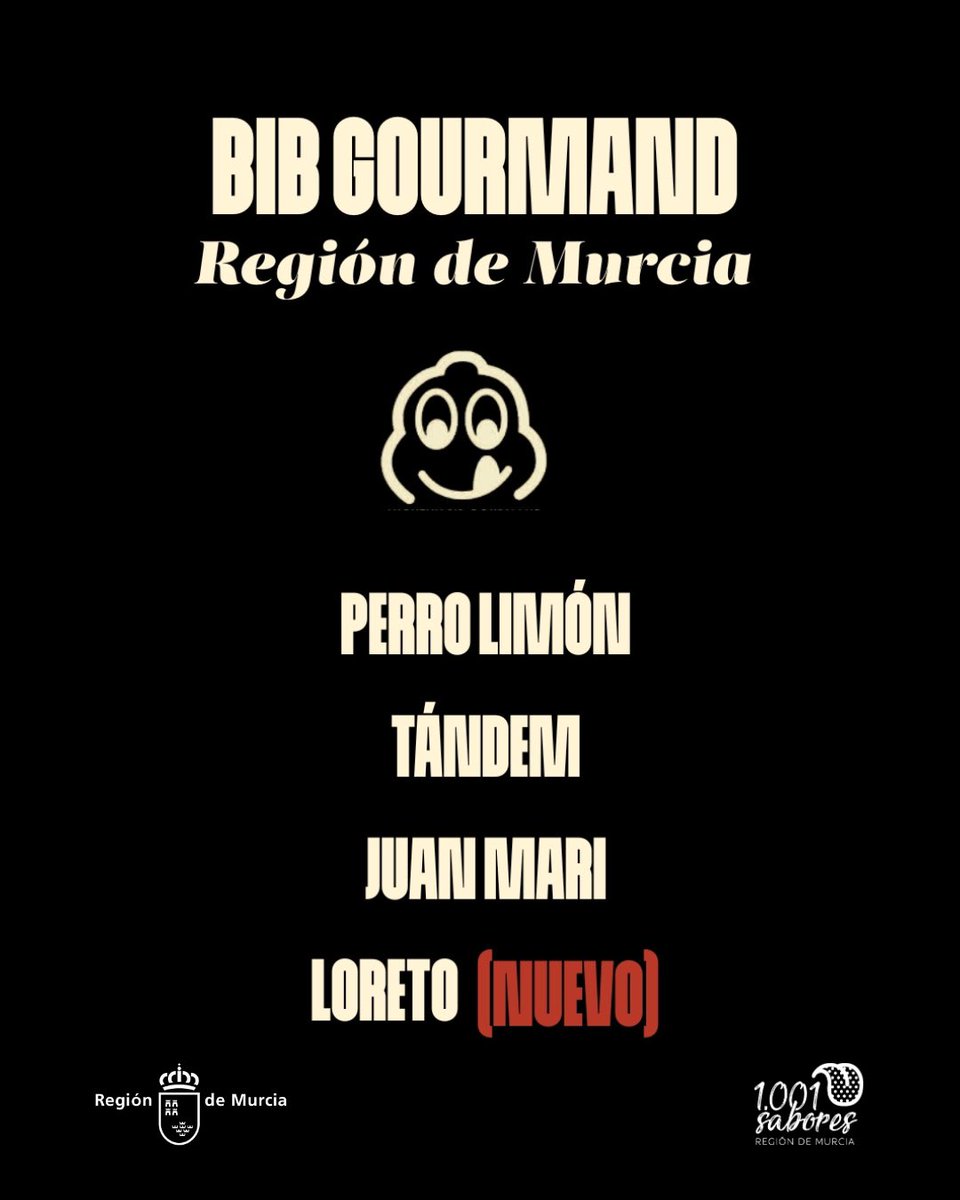 Aún hay más... La noche de las estrellas ✨ <a href="/GuiaMichelin_ES/">La Guía MICHELIN</a> nos ha dejado más sorpresas y reconocimientos.
La familia Bib Gourmand sigue creciendo y desde hoy Restaurante Loreto forma parte de ella junto a Perro Limón, Tándem y Juan Mari.
¡Enhorabuena!

#1001SaboresRM