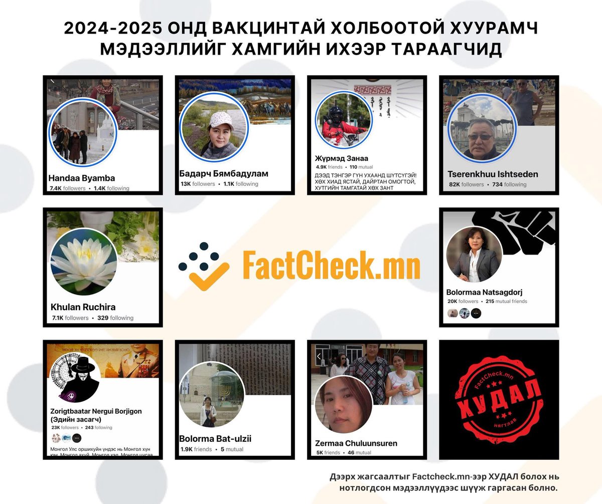 Ханиад томууны дэгдэлтийг дэлгэрүүлэхэд хамгийн их дэм болсон вакциныг эсэргүүцэгчид ❌👇🏻
Анагаахын шинжлэх ухаанд итгээгүй эцэг эхүүдэд хэлэх үг ч олдохгүй байна.
Эрүүл ч бай, өвдсөн ч бай хамаагүй бүгд ковидын үе шиг маск хэсэгтээ зүүцгээвэл дэгдэлт буурахад тустай шүү 😷