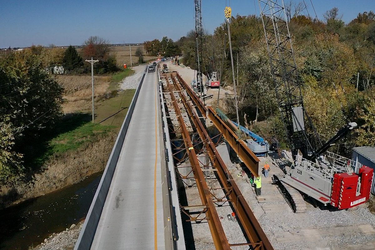StuppBridgeCo's tweet photo. Steel for US431 over Panther Creek in Daviess Co, KY is Fabricated &amp; Installed! 
@NucorCorp -Steel Plate - Brandenburg, KY
Stupp -Steel Fabrication - Bowling Green, KY
@scottandmurphy - GC/Erection - Bowling Green, KY
#PalmerEngineering - Designer - Winchester, KY
#MADEINKENTUCKY https://t.co/x9tw69QYaB