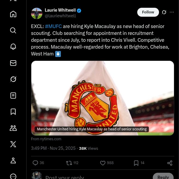 Breaking News:

Ineos has hired yet another ex rival profile, Kyle Macaulay, who was at Chelsea, who Jim Ratcliffe supports. No top side wants any of these recruitments. 

Sabotage. Consistent. Country club &amp; jobs for the boys vibes.

The data does not lie! 🔫