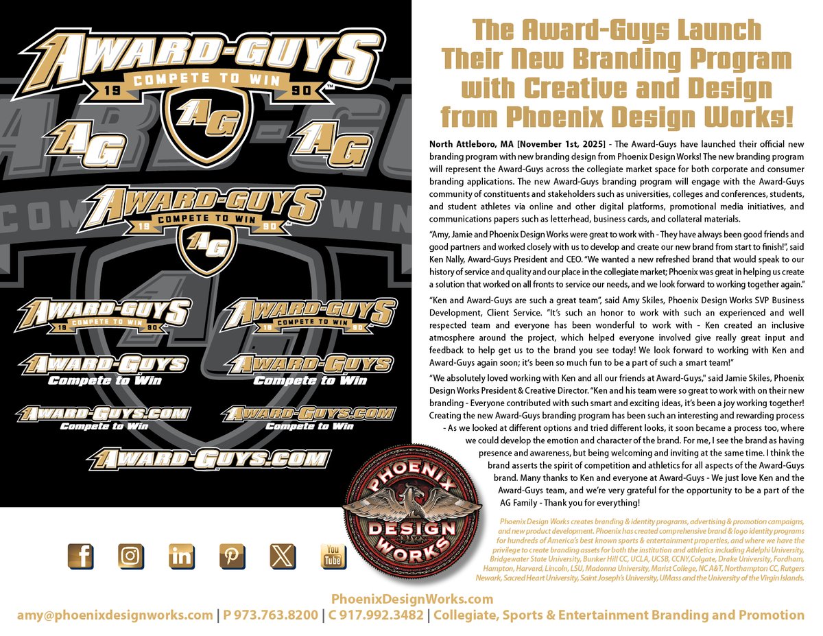 Phoenix_pdwnyc's tweet image. New Branding for Our Buddy Ken Nally and Award-Guys!