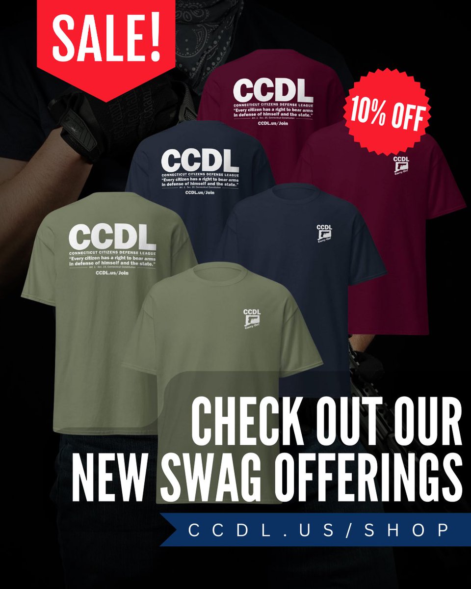 CCDL BLACK FRIDAY IS LIVE: 10% off CCDL Apparel now through Saturday. 🔥

Got someone in your life that loves pew pews? Or a gift to yourself? Check out the NEW offerings available in the CCDL shop!

Just use “CCDLBLACKFRIDAY” at checkout to redeem your discount, Carry On!