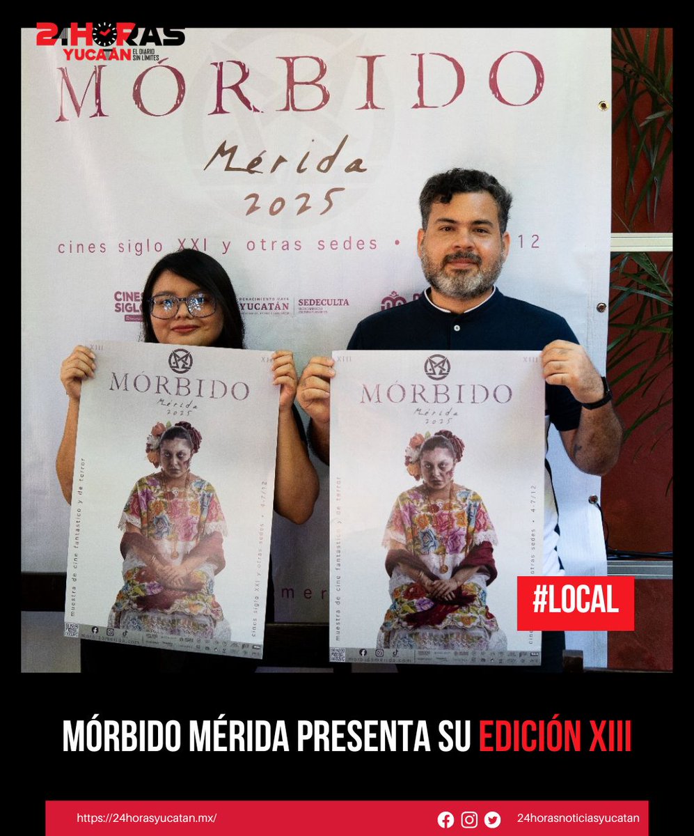 24horasYucatan's tweet photo. 🎬 Mórbido Mérida presenta su edición XIII con cine fantástico y de terror, proyecciones, talleres y concurso de cortometrajes universitarios.

Los detalles 👉 https://t.co/hSS2utmD5g

#MórbidoMérida #CineDeTerror #CineFantástico #FestivalDeCine #CortometrajesUniversitarios https://t.co/ekGePqQpOi