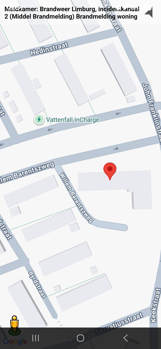 Brandmelding middel woning Heerlen