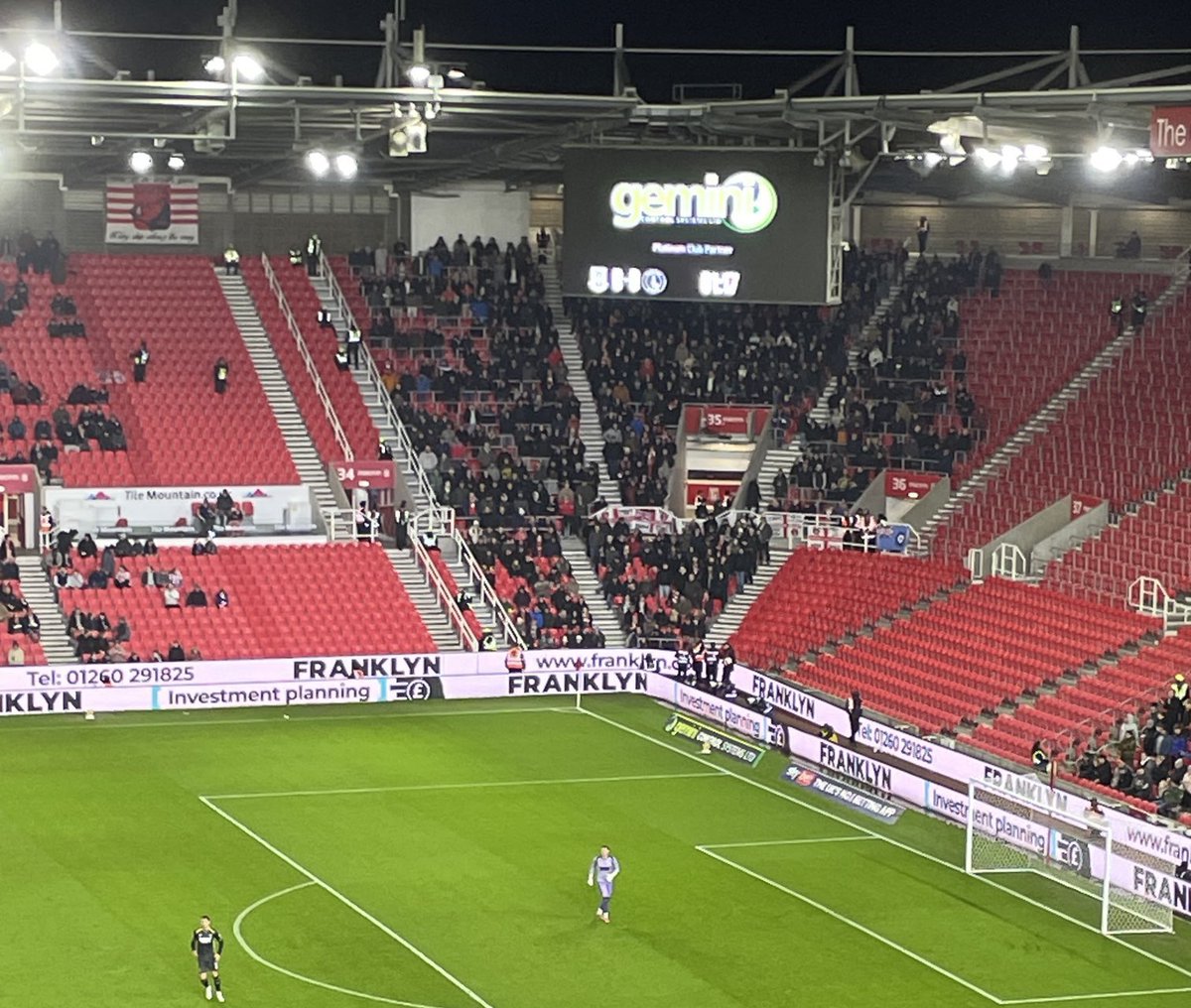 footyawayday's tweet image. Charlton fans at Stoke tonight #cafc