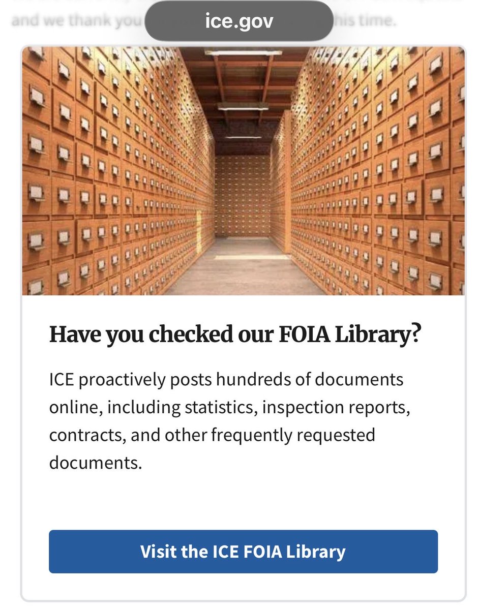 Want to know about an ICE raid? ICE arrests or statistics in a certain city? 

ICE proactively posts documents; but you can FOIA records, too!

ice.gov/foia