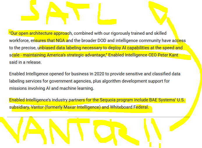 loco_dela_bolsa's tweet photo. $SATL #Satellogic #AI #EO #Vantor #Maxar After administration shutdown ending, USA is speeding up its expenditure to achieve space supremacy ASAP.
Enabled Intelligence (EI) booked USD 703M contract with National Geospatial-Intelligence Agency (NGA), for data labelling. https://t.co/9Se2mX1ygz