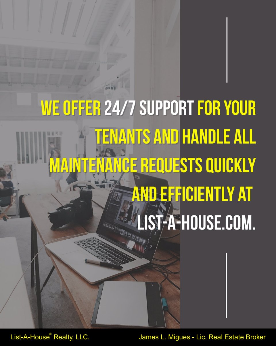 listahouse's tweet image. We’re always on call! List-A-House.com offers 24/7 tenant support and quick maintenance services. 🕒🔧

#Listahousemanagement
#24/7Support 
#PropertyManagement