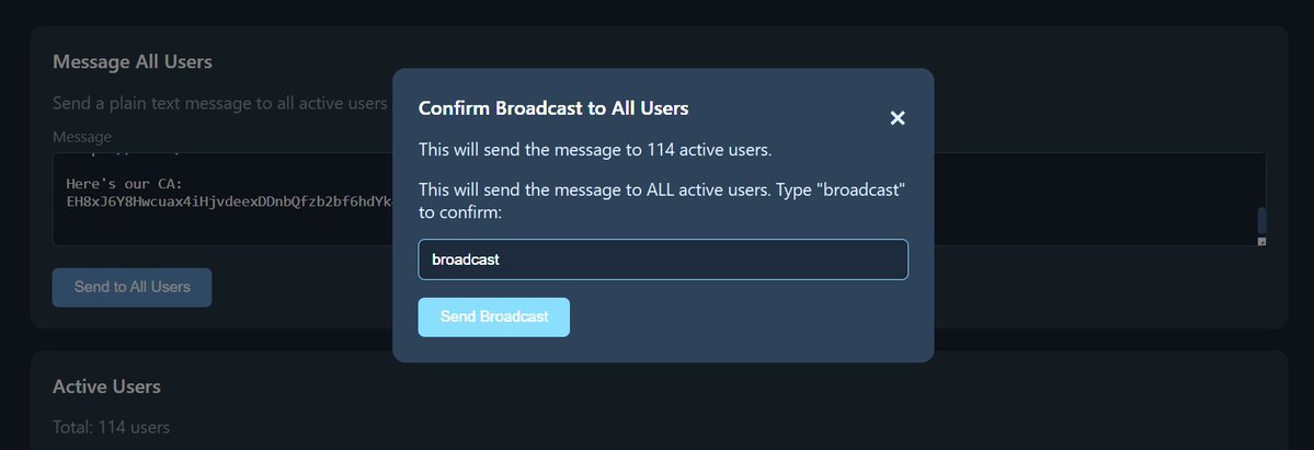 FasterLabsDEV's tweet image. Greatest thing about your project being a Telegram bot is that you can message people who are using your tech at any given time lol

EH8xJ6Y8Hwcuax4iHjvdeexDDnbQfzb2bf6hdYk4pump