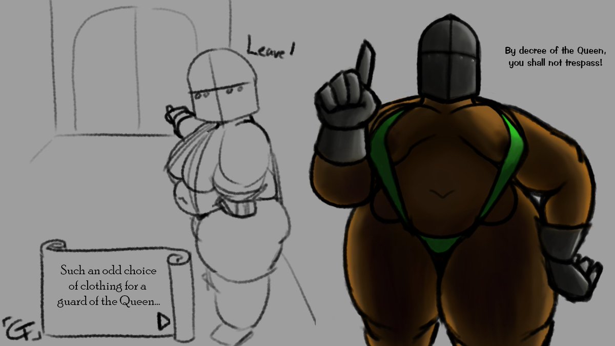 CTinuity's tweet image. practicing painting with new brushes, big knight lady in a sugarloaf helm. shrimply put.