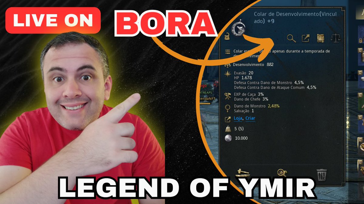 LEGEND OF YMIR ess ATT foi boa
youtube.com/live/jO4c_3FOK…