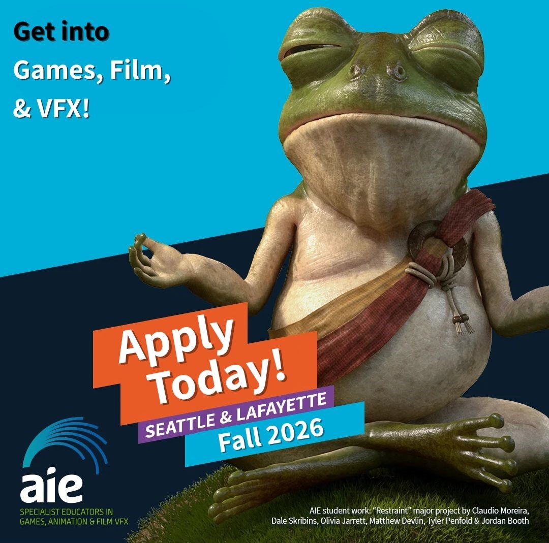 🍂 Thanksgiving downtime? Take a moment for your future!🎮✨
Applications for Fall 2026 are open now!
✅ No application fee
❌ No GPA, SAT, or ACT
🎨 Portfolio-based admissions
Take your first step toward your career 👇
link.aie.edu/4ii8pM0
#aieedu #fall2026 #applytoday