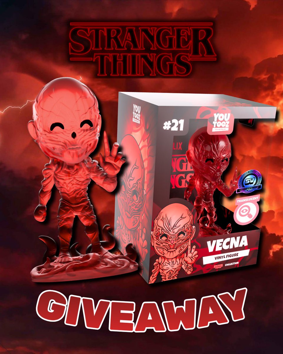 It's GIVEAWAY TIME!

We’re giving a lucky winner a  Youtooz x Shopville Exclusive: Stranger Things Collection - Red Translucent Vecna [Limited Edition Serialized]

To enter:
🔥follow us
🔥like this post
🔥retweet this post
Extra entries if you enter on Instagram and Facebook!