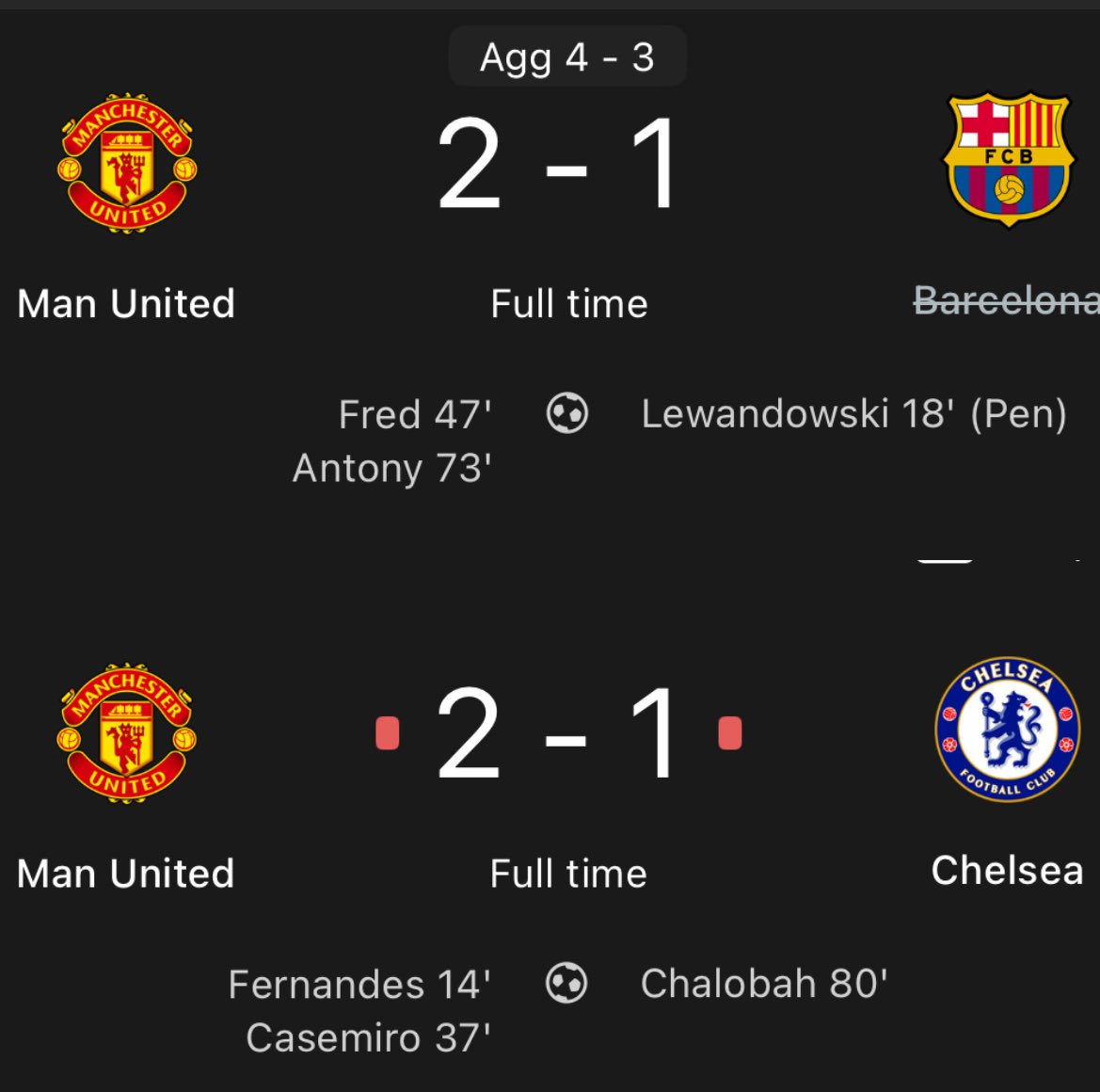 TheWavyRedd's tweet photo. Our last matches against both Barcalona and Chelsea, we own them both.😭😭 https://t.co/M2pKcdO6h2