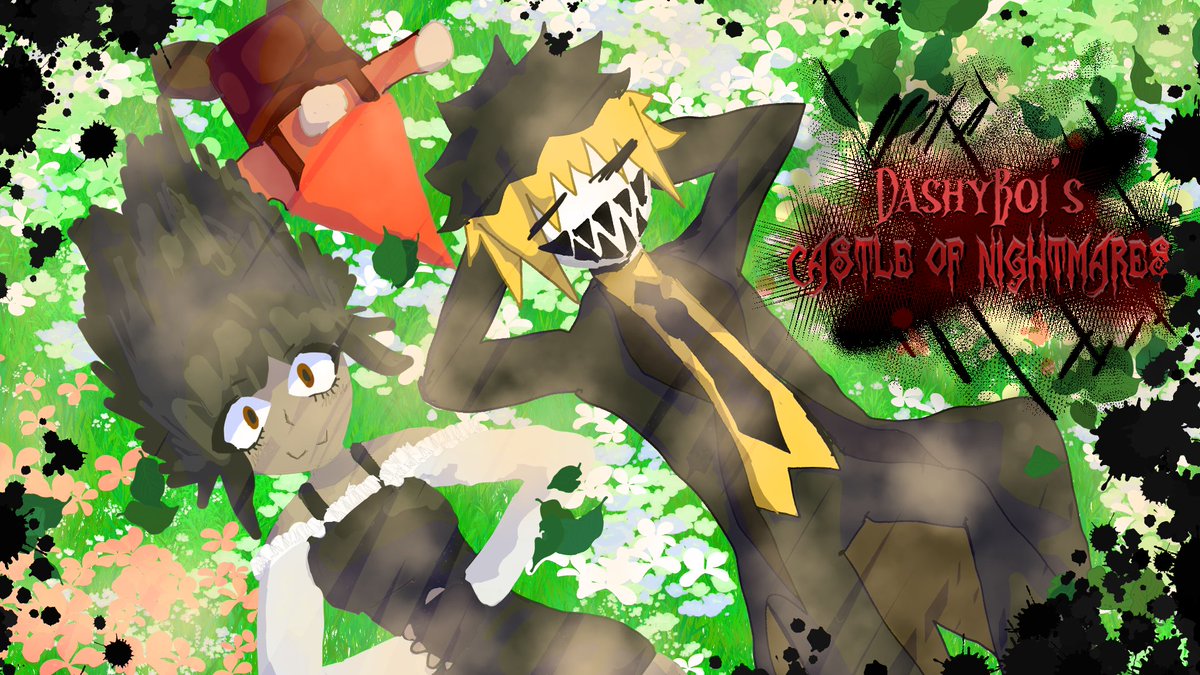 dashthepro's tweet image. Dashyboi, Ava and the Twisted gnome all chilling in a flower field :) What do you guys think of my Art? #art #animator #animetwt #artist #dashthepro