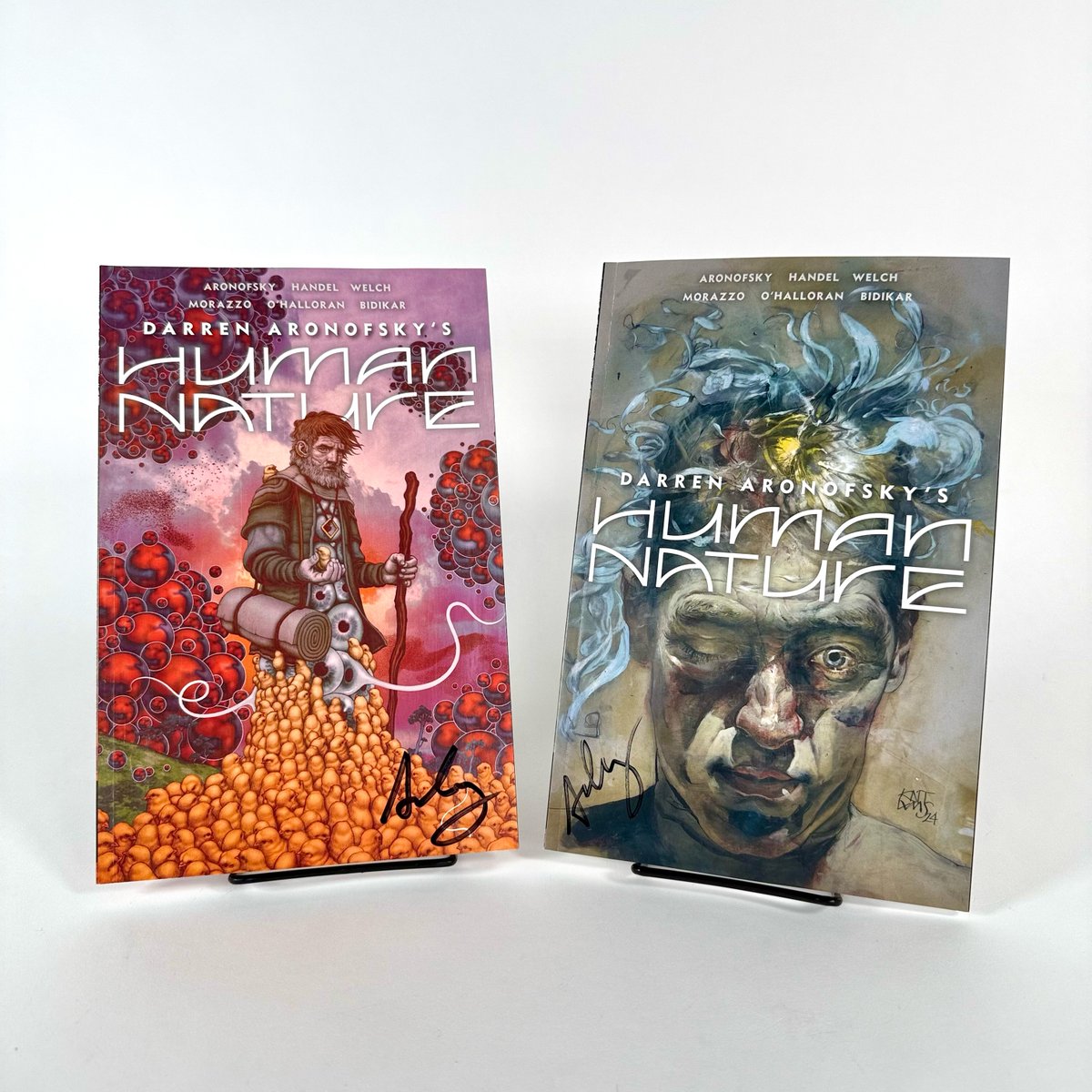AbramsComicArts's tweet image. Here is a look at the signed edition of Human Nature! 

These two editions are now on our website!

#NewRelease #PreOrder #HolidayGift #SignedEdition #GraphicNovel
