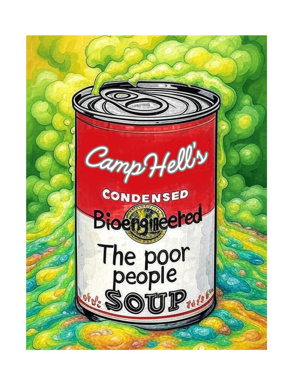 MariaGDB's tweet image. If there was truth in advertisement…..
CAMPHELL’S   
BIOENGINEERED FOOD  
THE POOR PEOPLE SOUP. #Camphell’ssoup