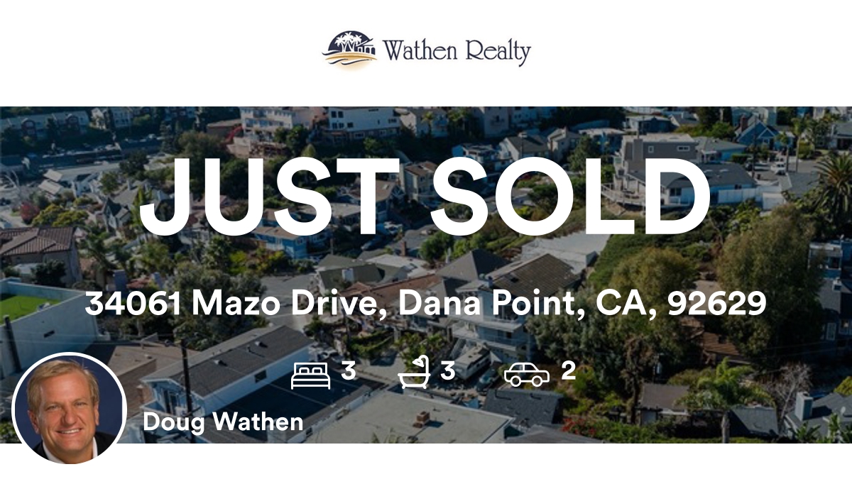 Doug_WathenRE's tweet photo. 🛌 3 🛀 3 🚘 2
📍 34061 Mazo Drive, Dana Point, CA, 92629

My latest sale on RateMyAgent.
CA 01439710
https://t.co/YyBzGVAi5L

...
#ratemyagent #realestate #lagunabeach #lagunaniguel #danapoint #missionviejo #Sold #housingmarket #californiarealestate https://t.co/lyYNMuYOXx
