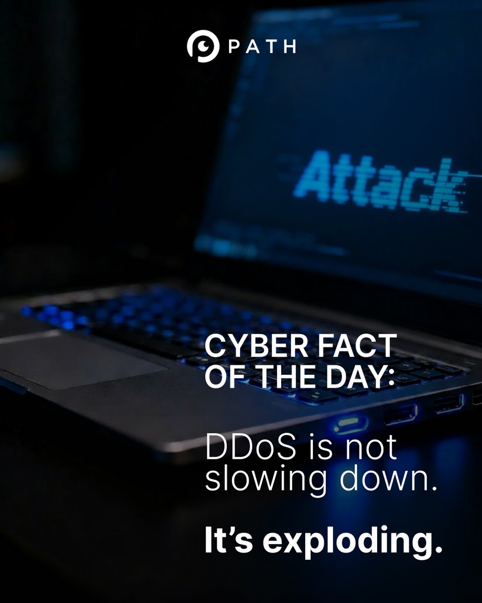 path_network's tweet image. DDoS attacks have surged by 807% over the last decade - and they’re only getting bigger, faster, and easier to launch.

What used to require technical skill can now be bought as a “botnet-for-hire” for under $1,000.