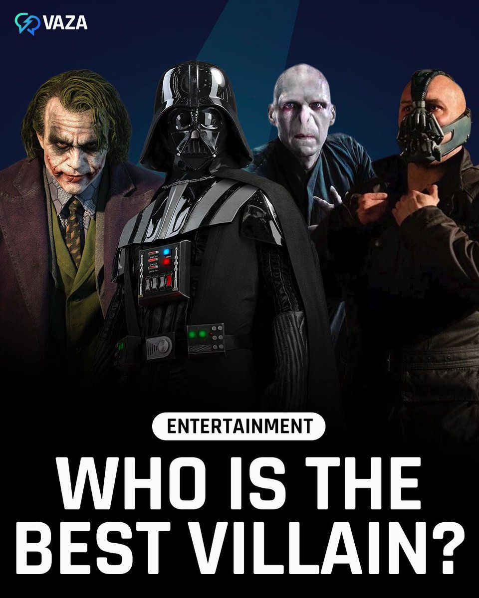 WHO IS THE BEST VILLAIN? 

JOKER VS VADER VS VOLDEMORT VS BANE 

Live now on vazainc.com 👀🍿

Get paid if you’re right. 📲💰