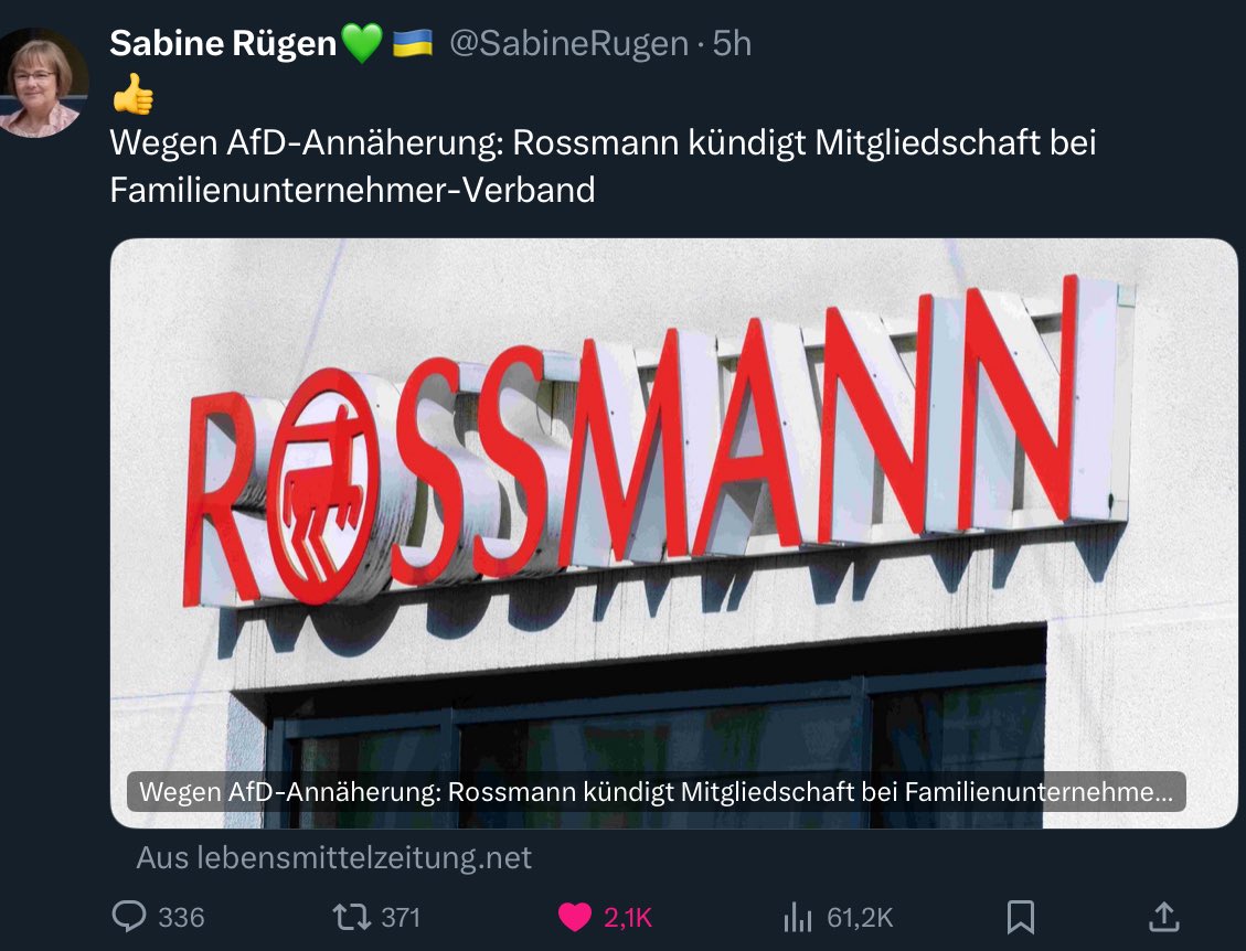 Sehr gut. Wenn der Verband seine Haltung nicht ändert, sollten andere folgen und ebenfalls austreten. Appeasement mit der AfD ist ein no go.
