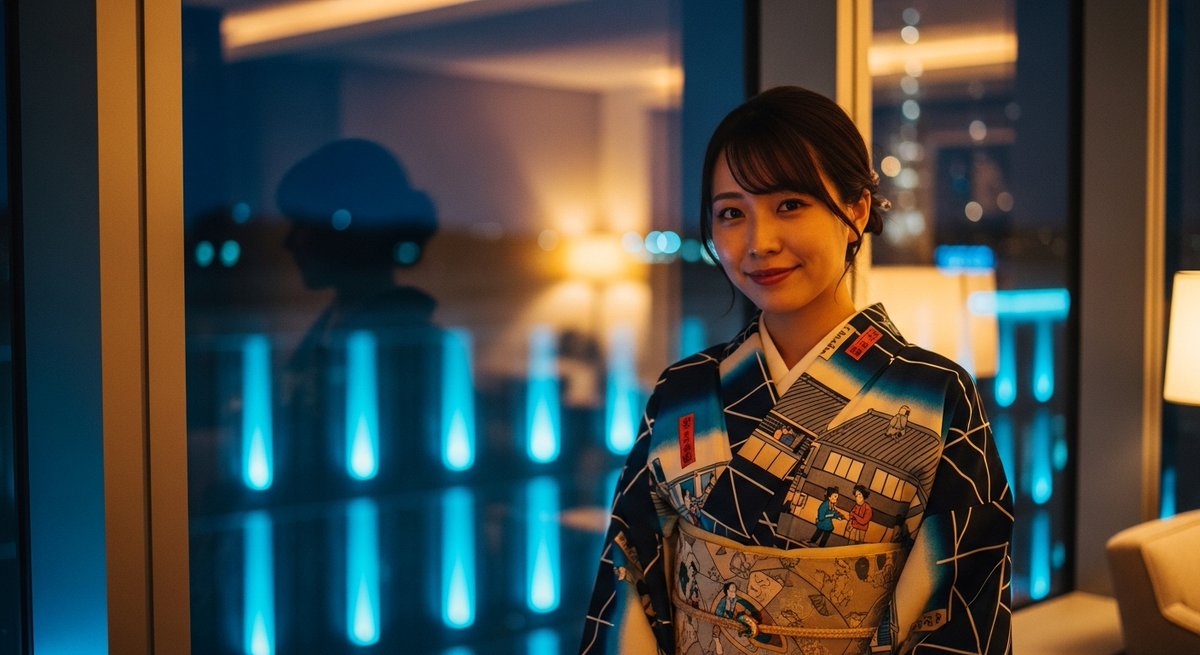 ApwzDFWdvs75800's tweet image. 夜景の前で微笑むだけで、こんなに情緒が生まれるのズルいよね。静かな光と優しい表情の組み合わせが反則級。この雰囲気が好きな人はフォローして。世界観、もっと見せていく。