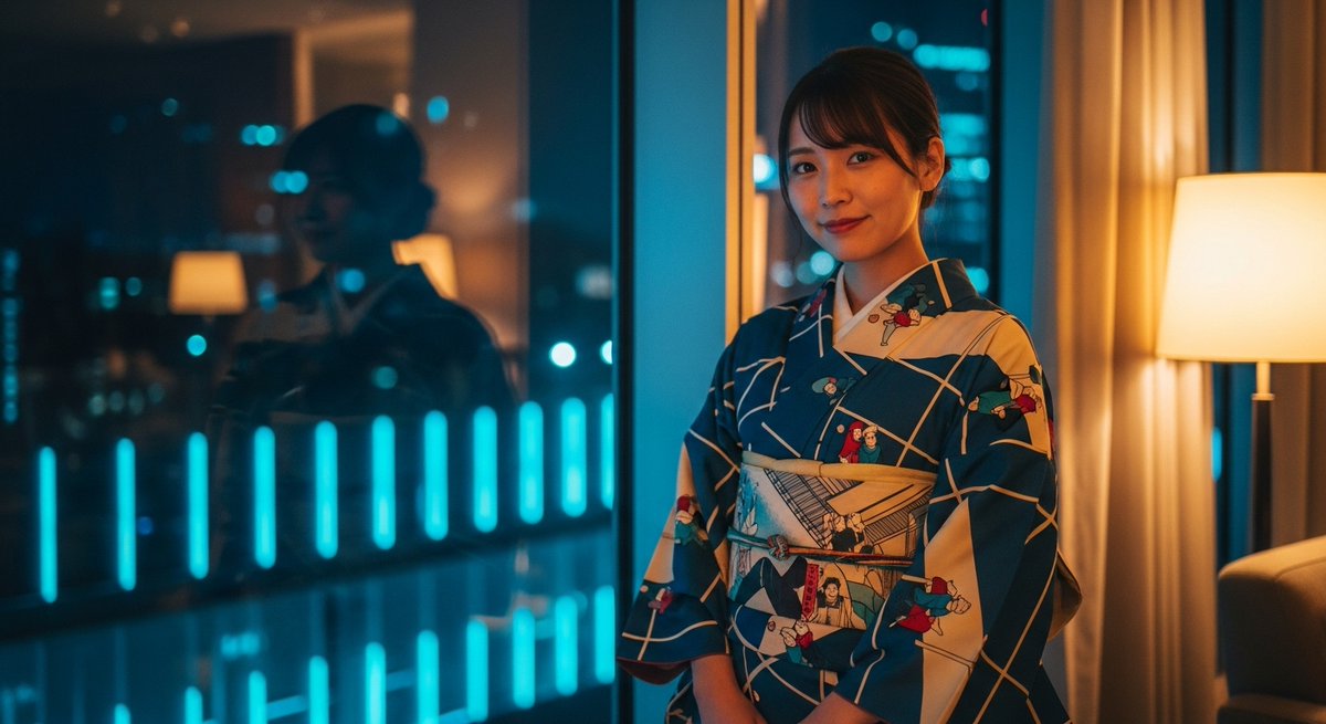 ApwzDFWdvs75800's tweet image. 夜景の前で微笑むだけで、こんなに情緒が生まれるのズルいよね。静かな光と優しい表情の組み合わせが反則級。この雰囲気が好きな人はフォローして。世界観、もっと見せていく。