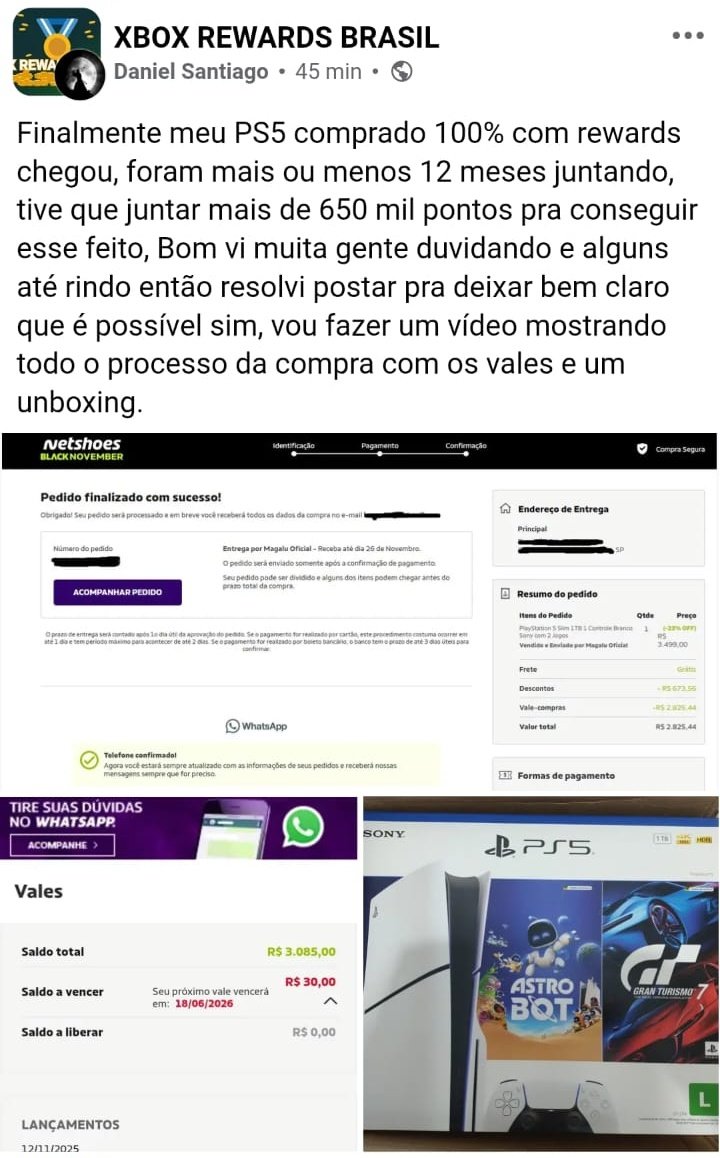 💚🎖Atenção Caçadores🎖💚

Esse não merece só Palmas, Mas Tocantins inteira!!!

Daniel Santiago! Virei seu Fã!!!

E sim!!! É super possível, pois os gifts da netshoes são acumulativos!

Ele usou em média 103 gifts!!!

Esse é exemplo de Persistência!

Façam Rewards!

#Xbox