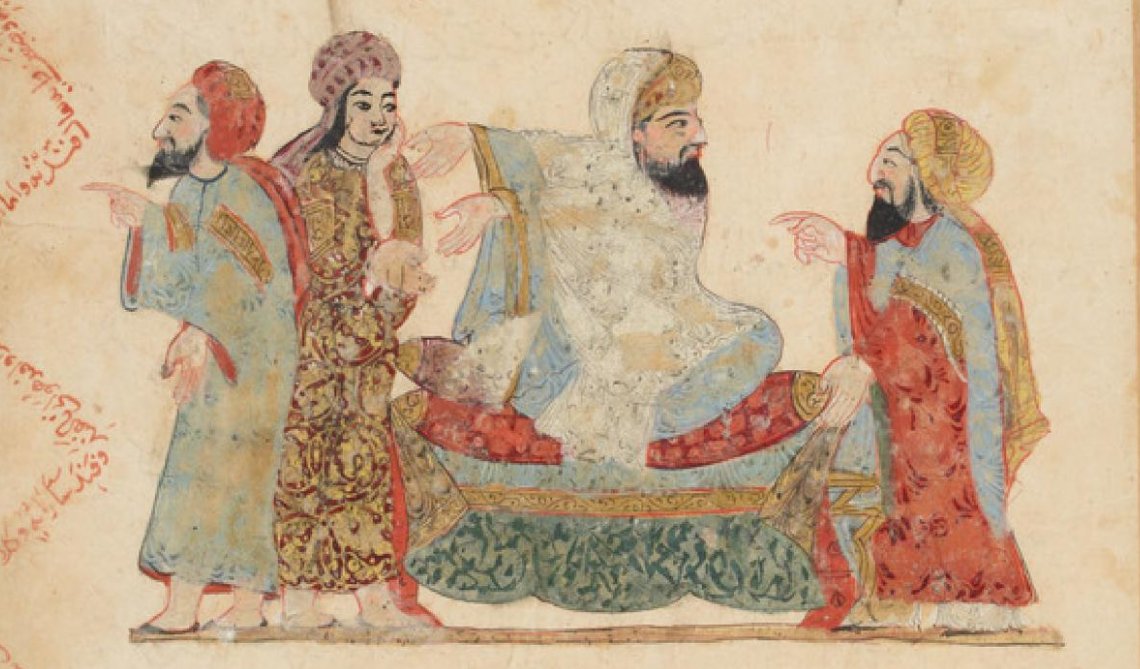 ArabsinPictures's tweet image. Judge fed up with the bickering of a married couple over marital rights &amp;amp; obligations during their divorce proceedings from Maqamat al-Hariri, illustrated by al-Wasti (13th-century Abbasid manuscript)