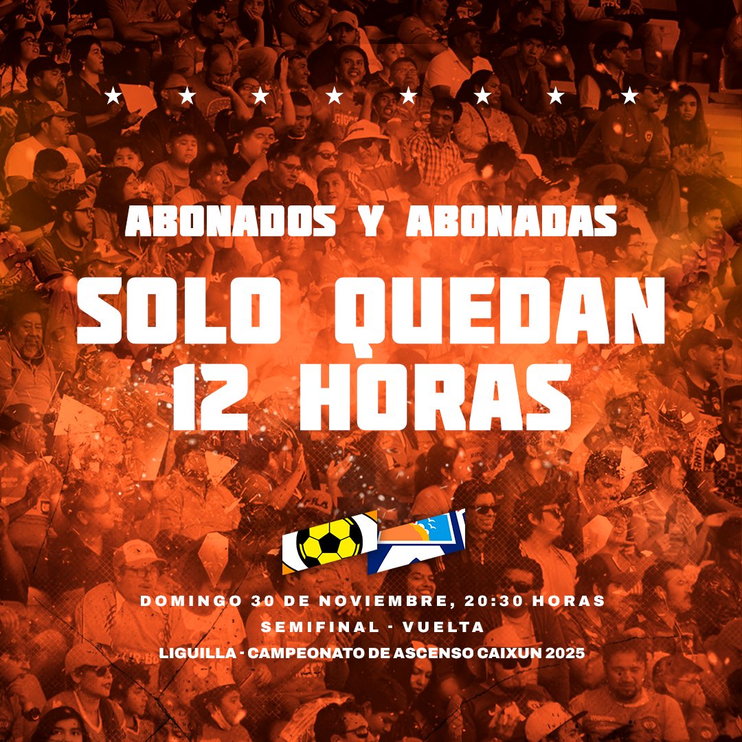 🦊 Quedan solo 12 horas de venta exclusiva.
Aprovechen este último tramo para asegurar su lugar en la semifinal.

🔶 Mañana miércoles comienza la venta general para todo el público.

¡Vamos juntos al ZDD! 🧡🔥