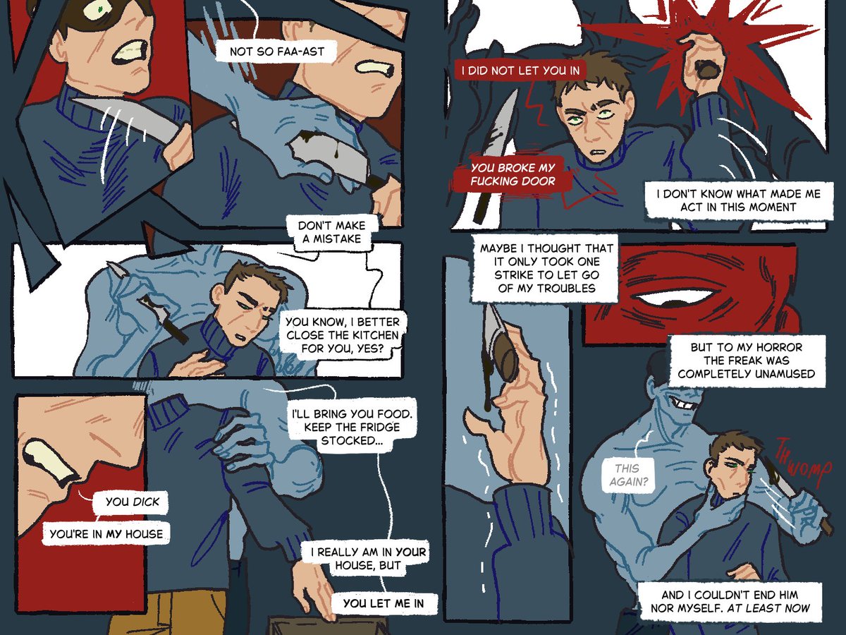 sowsandreaps's tweet image. eng version of the palegun comic
tw: brief suicide attempt 🚬🚬

pt 7

#palegun #ninah #noimnotahuman #noimnothuman #palevisitor #ninahfanart #ninahtwt