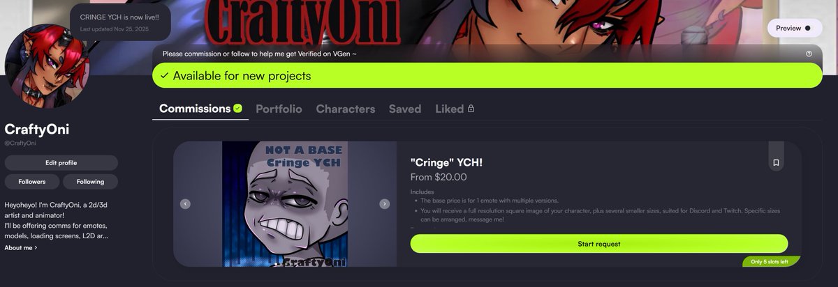 ooooh you want to have a cringe emote for your vtuber so bad ooooo~!
Posted up a few slots to feel out interest, if they're snapped up I'll open more as I complete! 
⛓️🔽