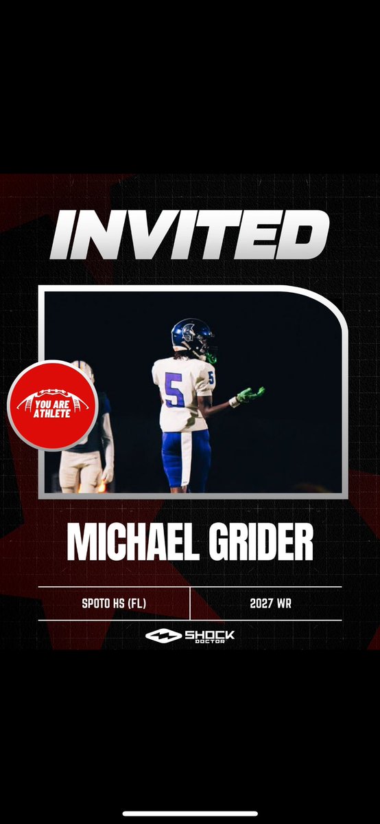 Blessed to receive an invite from <a href="/youareathlete/">You Are Athlete</a> <a href="/SpotoFootball/">SpotoSpartansFootball</a> <a href="/ChattinKeith/">Keith Chattin 🏈</a> <a href="/bowie_qb8/">Jason Epps</a>