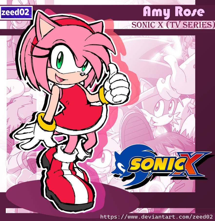 Amy Rose❤️🩷🩶Full body Color 🦔🦔🦔Sonic X (TV series