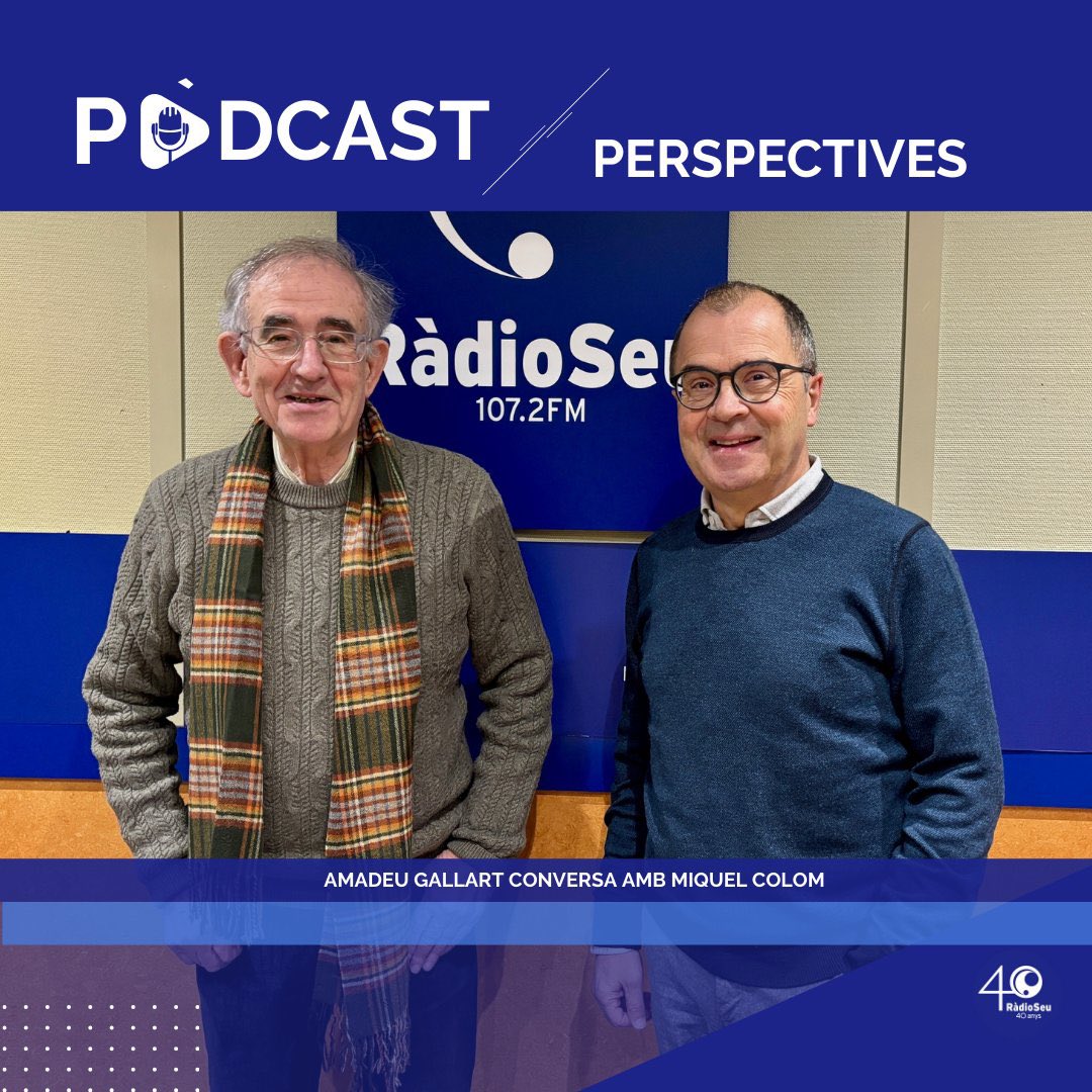 RadioSeu's tweet image. A LA CARTA | Al programa #Perspectives de RàdioSeu, aquest dimarts Amadeu Gallart ha conversat amb Miquel Colom. 

▶️Enllaç al pòdcast: tuit.cat/okcfp