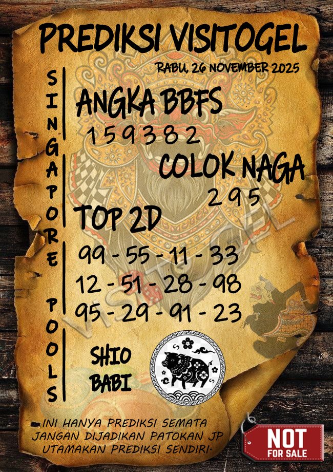 jangkartotoboss's tweet photo. PREDIKSI TOGEL SINGAPORE POOLS
RABU, 26 NOVEMBER 2025
Prediksi ini gratis, tidak dipungut biaya apapun!
Untuk info lain silahkan cek link di BIO kami ya Pak🙏
#visitogel #sydney #singapore #hongkong #syair #togeljitu #totomacau #taiwan #agentogel #pasarantogel #slotgacorhariini https://t.co/HdnmPUubFS