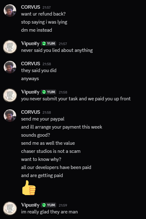 vipunity's tweet image. context: back in april we hired him for our car game, paid half up front ($300), a month later didnt have a single submission. said he'd "import" every time we asked; nothing.

i got contacted about his credibility, i said hes a scammer and... pls avoid him

#RobloxDev