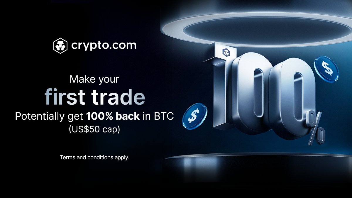 Get a bonus with your first crypto purchase in the https://t.co/hcDm4vdblb  App 🎉 300 lucky users will earn a 100% rebate (capped at US$50 of $BTC)  when they deposit cash and buy