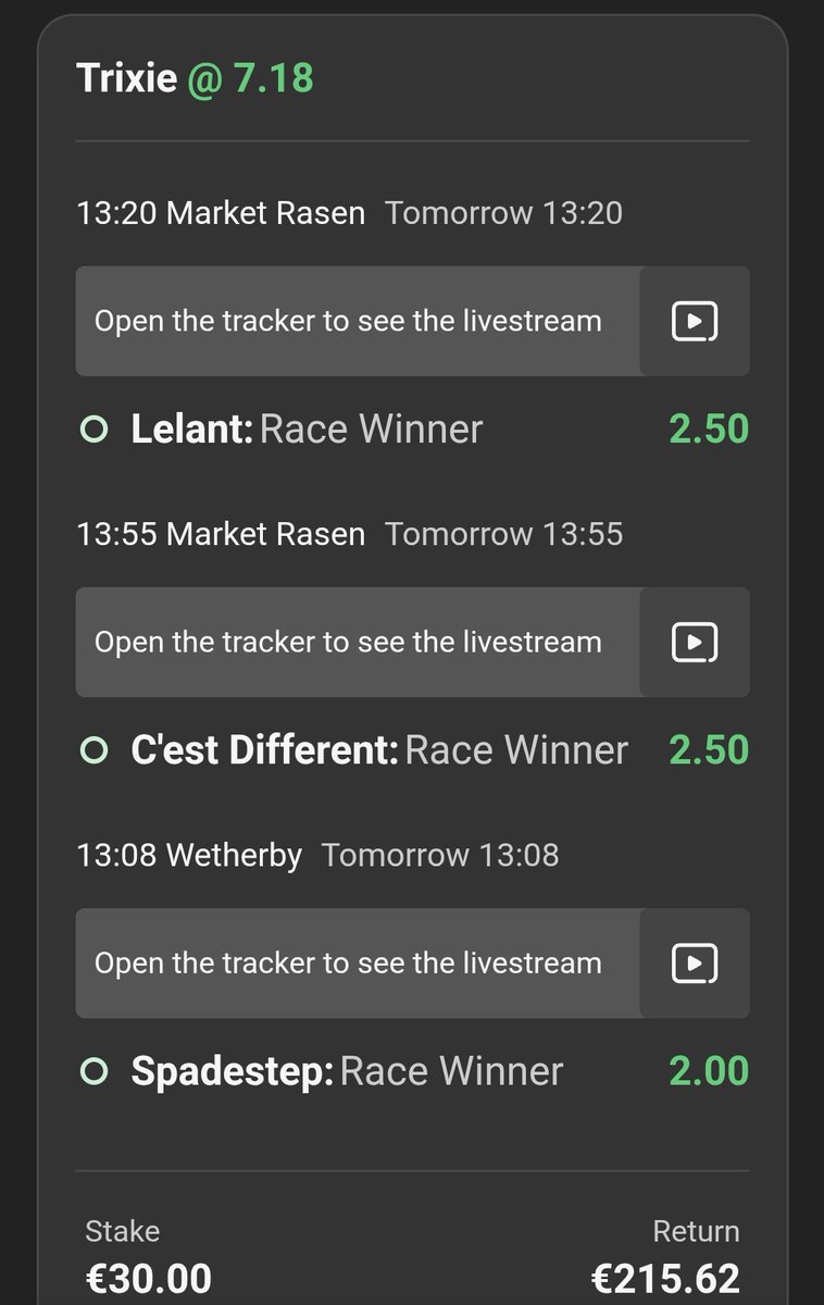 SPADESTEP 1:08  Russell/Fox, Proven soft ground chaser. LELANT 1:20    Williams/Bowen. Won last time. 
C'EST DIFFERENT 1:55  
Huge advantage w/ 10st 6lb. LFG 🔥