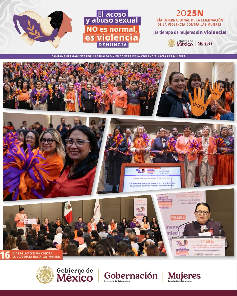 SEGOB_mx's tweet image. #SEGOBInforma 📢
Arrancan los 16 Días de Activismo contra la Violencia hacia las Mujeres en la #Segob

Comunicado: 📄 bit.ly/4rmLbbH

#DíaNaranja 🧡