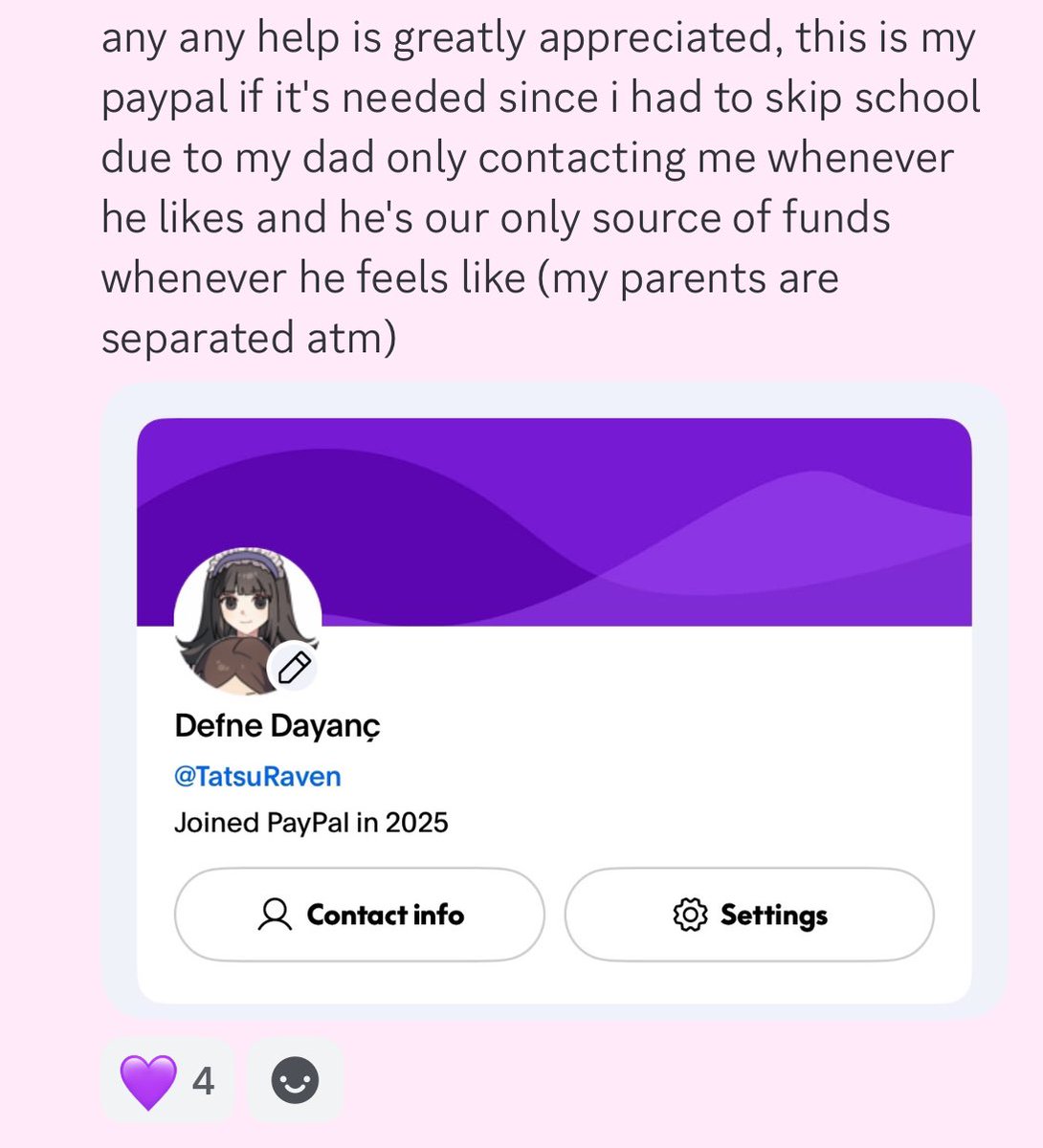 i was supposed to take a break from this app as it provides more into my horrible state right now but i'm really, really sorry yet again because like in may earlier this year, i've got into the state i really need help once more so i'd really appreciate even a retweet