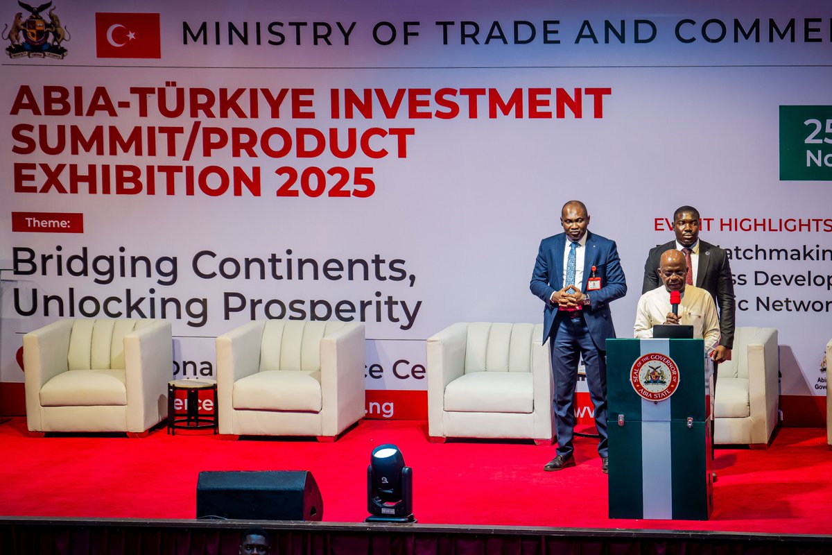 alexottiofr's tweet image. Earlier today, we officially launched the first Abia-Türkiye Investment Summit and Product Exhibition, themed “Bridging Continents, Unlocking Prosperity” - a landmark event aimed at fostering economic ties between the Abia State Government, the Republic of Türkiye, and Nigeria in…