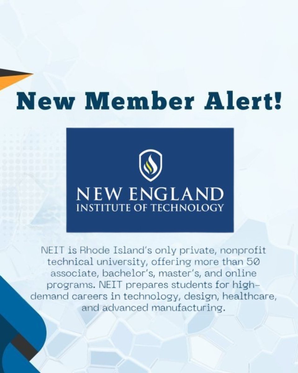 pawtfnd's tweet image. We’re excited to welcome New England Institute of Technology (NEIT) as the newest member of The Pawtucket Foundation!
#PawtucketProud #JointheEvolution #PawtucketReimagined